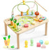 6 1 1st WINGYZ Activity Table, in Wooden Montessori Activity Center with Bead Maze Shape Sorter Fishing Game, Kids
