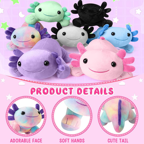 REUCLOTHIM Axolotl Plush Toy,Soft Cute Axolotl Stuffed Animal Plushies,Axolotl Stuffed Animal Toy for Kids, Cute