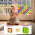 60pcs 3+ WMXDU Large Diamond Magnetic Tile, Magnetic Building Blocks Magnet Toy with Iron Box, STEM Educational