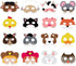 Blulu 16 Piece Farm Forest Animal Mask for Petting Zoo Birthday Christmas Costumes Dress-up Party