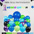 Video Game Balloon Garland Arch Kit - 140pcs Purple Blue Green Black Balloons with DIY Star Controller Mylar Balloon