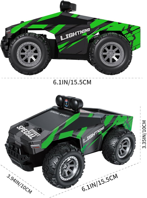 Wickena 1:28 Set, RC Cars FPV Camera RC Car with LED Lights - High Speed Remote Control Racing Truck for Adults & Kids