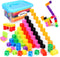 QUYSK 300 Pcs Linking Cubes for Kids - Counting Blocks with Storage Boxes,