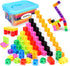 QUYSK 300 Pcs Linking Cubes for Kids - Counting Blocks with Storage Boxes,