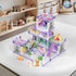 randhar 9 2 4 3+ Lilac Purple Doll House for Girls, Dream Dollhouse Rooms with Dolls, Unicons,Lights, Furniture