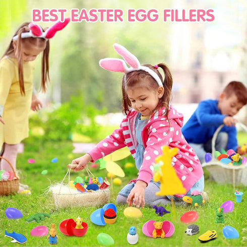 UMIKU 100 Pack Animal Pencil Erasers, 3D Desk Pets for Kids, Mini Puzzle Take Apart Erasers, Classroom Prizes