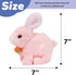 Hopearl Hopping Rabbit with Carrot Interactive Electronic Pet Plush Bunny Toy with Sounds and Movements, Animated