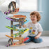 Playsets 6 2 3 Wooden Race Track Car Ramp Racer Toy for Tollders, Dinosaur Car Ramp Toy Vehicle with Mini Cars - Fine
