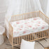 JEPFEIXIA 28"x52" Pink Roses Fitted Crib Sheet for Boys Girls Beautiful Flower Leaves Baby Sheet for Standard Crib