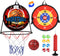 2 in 1 Basketball Hoop and Dart Board - 14" for Kids, Sports & Outdoor Play, Birthday Gift Toys for Ages 3-10, Party