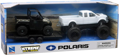 NewRay 4 4 New-Ray Toys X Pick up Truck and Polaris Ranger (Vehicle Colors May Vary)