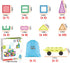 Everplay 61pc Magnet Tile Building Blocks - Magnetic Construction Toy with Car Base, Drawstring Carry Bag for Age 3+