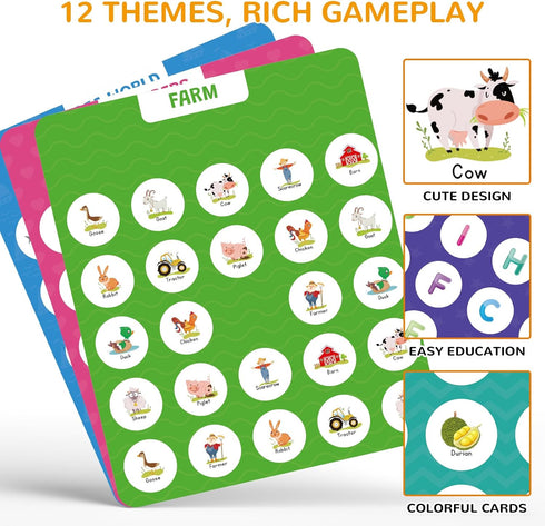 3 4 5 6 7 8 Matching Memory Game for Kids Age Year Old, Travel Toy for Boys Girls, Wooden Board Game, Road Trip