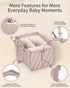 VKSAO Diaper Caddy Organizer Portable Storage Basket with Shoulder Strap & Stroller Hooks, Splashproof Quilted Nursery