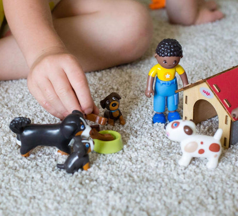 HABA Little Friends Lucky Dog - Playful Pet Toy with Doghouse