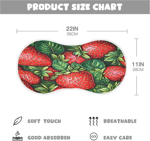 YETTASBIN Strawberry Muslin Baby Burp Cloth, Super Soft Absorbent Cotton Burp Rag Baby Bibs Feeding Cloth for Newborn