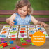 Set 3 4 5 Coogam Numbers and Alphabets Flash Cards - ABC Wooden Letters and Numbers Animal Pattern Board Matching