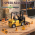 1/64 Controled,2-in-1 Hook,10CH RC Forklift Toy,Mini Forklift Remote Control & Phone App Transformable Lift Fork