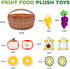 Set 1-3, 1 0-6-12 Jollybaby Plush Stuffed Cloth Fruit Food Toy for Toddler Soft Fruit Basket Montessori Sensory Toy