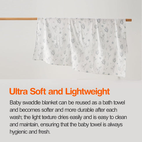 2 Pack 47"x47" Swaddle Blankets for Newborn, Soft Nursery Receiving Blankets for Newborn, Muslin Swaddle Blankets Large