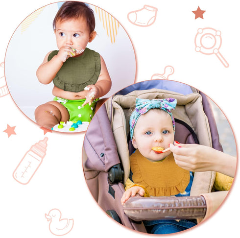 24 Pcs Muslin Baby Bibs Unisex Soft Muslin Drool Bibs Adjustable Baby Bandana Lap Shoulder Absorbent Teething for Baby