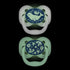 Symmetrical Bulb, 0-6m, 2 Pack Dr. Brown's Advantage Glow-in-The-Dark Baby Pacifier, Fully Soother with Soft Silicone