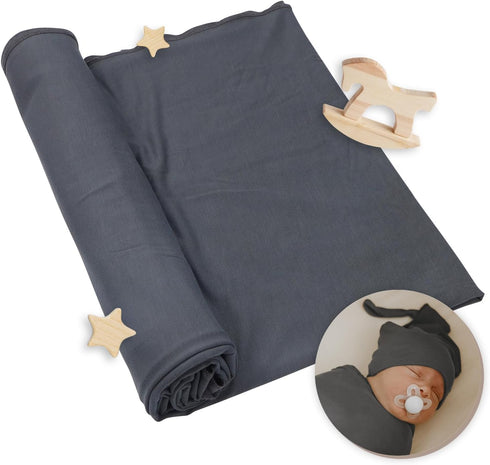 Swaddle Receiving Blankets with Matching Beanie Set Newborn Nursery Swaddle Wrap for