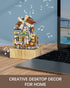 Music Box Building Blocks Set: Japanese Street View Windmill House Creative Model for Adults