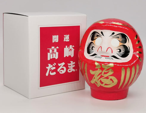 Daruma Doll 3.7 Inch Tall (Red), Paper-Mache, Handcrafted Traditional Crafts from Japan