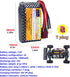 2PCS 7.4V 35C 1800mAh Lithium Battery with USB Charging Cable for WLTYOS K929-B A959-B 12401 12402 12403 12404 12423 12428 144001 1/18 1/14 1/12 RC Toy Car Battery