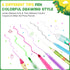 Set 57Pcs 4-6-8, 5,7,Gel Fruit Scented Markers with Glitter Dinosaur Pencil Case & Stationery, Art Supplies for Kids