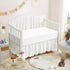 2 Pack Set, 28" 52" 14" Horbaunal Crib Skirt & Crib Bed Sheet White Crib Bed Skirt x with Drop Dust Ruffle, Soft