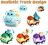 ZHENDUO BLASTER 8 Pack Mini Toy Cars for Toddlers 1-3, Pull Back Friction Powered Truck Toys for Kids
