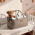 Zooawa Baby Diaper Caddy Organizer, Portable Nursery Storage Basket with Compartments, Handle & Shoulder Strap
