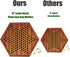 15" 16mm 60+12 VAMSLOVE Chinese Checkers Large Upgraded Version Wooden Game Board, Colorful Glass Marbles, Easy