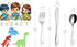 Exzact Kids Flatware 6 Pieces Stainless Steel Silverware, 2 Forks, 2 Knives, 2 Spoons, Toddler Utensils, Dishwasher Safe