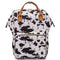 Black Bag Backpack,Womens Large Waterproof Maternity Baby Nappy Bags Cow Print