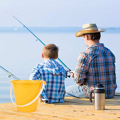 Holady 5'' Inch Summer Accessory(24 Bucket+24 Sand Beach Buckets Pail with Shovels,Water Bucket for Beach Fun Great
