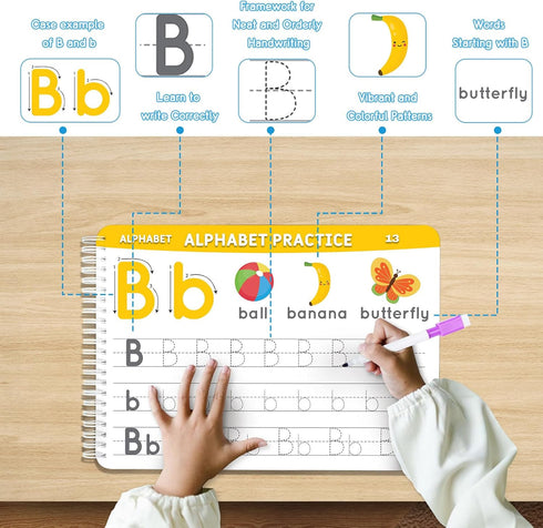 3-5 Preschool Learning Activities Educational Workbook: Preschool Handwriting Tracing Books | Autism Learning Materials