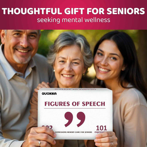 202 2 QUOKKA Elderly Memory Games for Seniors Cards for Alzheimer's or Dementia Activities Expression Brain Card Games