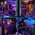 Montidey 3D DIY Dollhouse Booknook Bookshelf Insert Decor,DIY Book Nook Kit, Wooden Puzzle with LED Lighting Book Nook