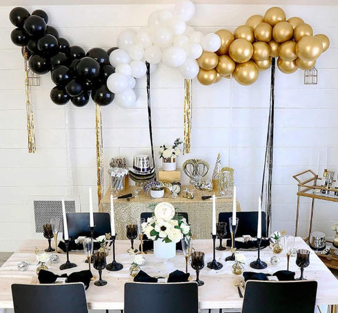 KALOR Black Balloons, 100 Pcs 5 Inch Mini Matte Latex Balloons for Birthday, Wedding Party, Baby Shower