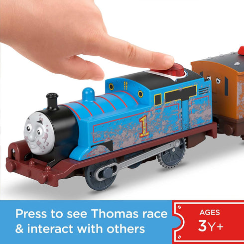 Thomas & Friends Motorized Talking Toy Train, Thomas Engine with Sounds & Passenger Cars for Kids Ages 3+
