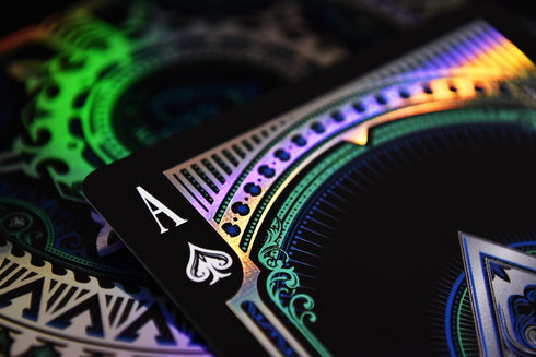 Alloy Cobalt Playing Cards Poker Deck, Custom Design Foiled Backs & Faces, New