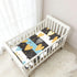 Bseiialft 52 28 Gold Blue Hearts Stripes Crib Sheets for Boys Girls Soft and Breathable Cotton Baby Sheets for Standard