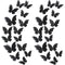 Outus 120 Pieces Black 3D Layered Butterfly Wall Decor, Removable Stickers for Birthday Cake Decorations