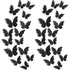 Outus 120 Pieces Black 3D Layered Butterfly Wall Decor, Removable Stickers for Birthday Cake Decorations