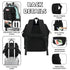 Backpack ROSEGIN Diaper Bag for Dad and Men, Large Travel Baby Bag with Changing Pad, Pacifier Case, Removable Flag