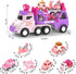 2 3 7-in-1 2-4, 2 3. usrela Cars Toys for + + Year Old Girl, Princess Transport Carrier Trucks for Toddlers Girl