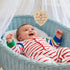 Penitue Wooden No Touch or Kiss Baby Sign, Cute Heart Shape Do Not Touch Baby Sign with Hanging Rope for Stroller Car